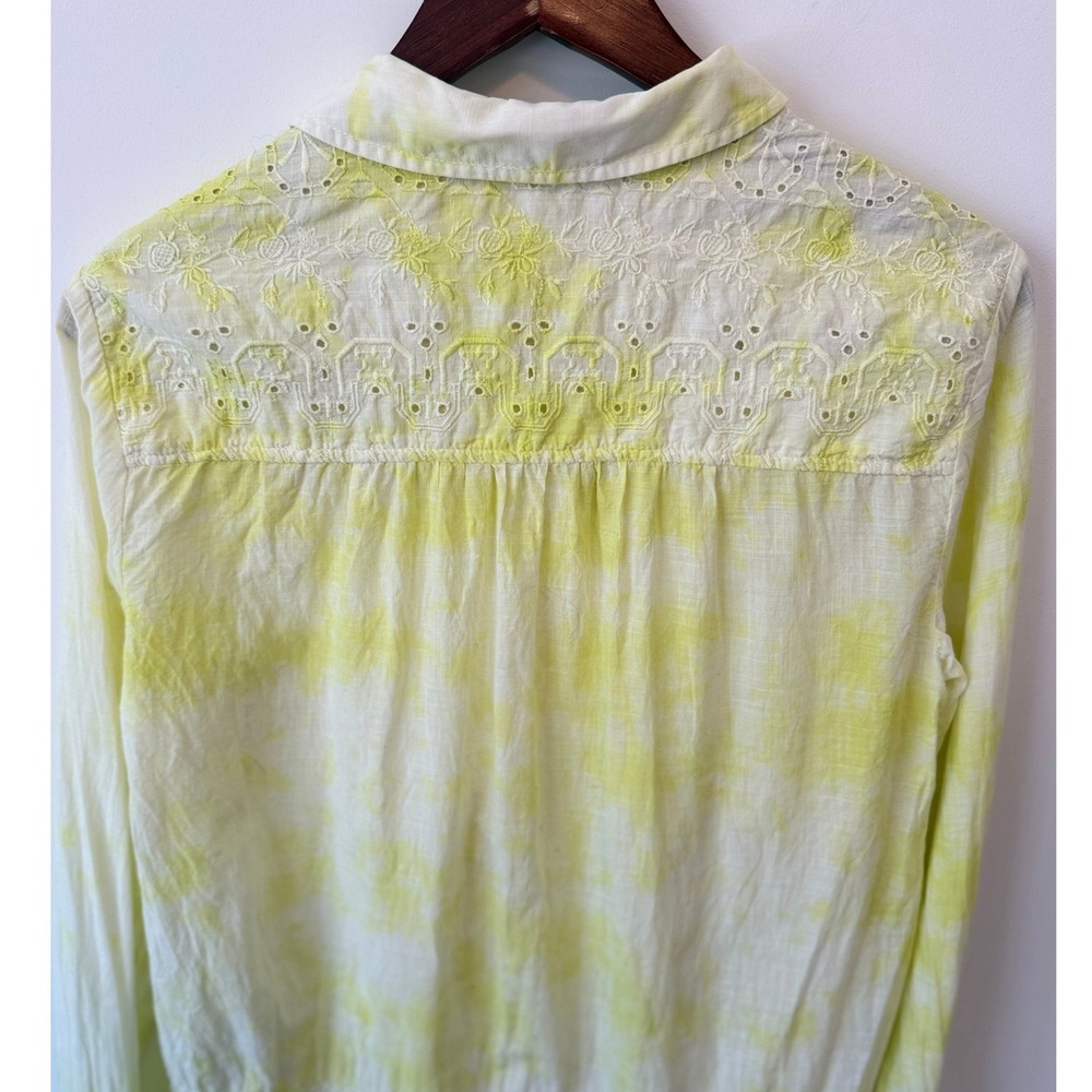Pilcro Anthropologie‎ Women's The Cate Classic Tie-Dye Buttondown Shirt Size S - Picture 7 of 10